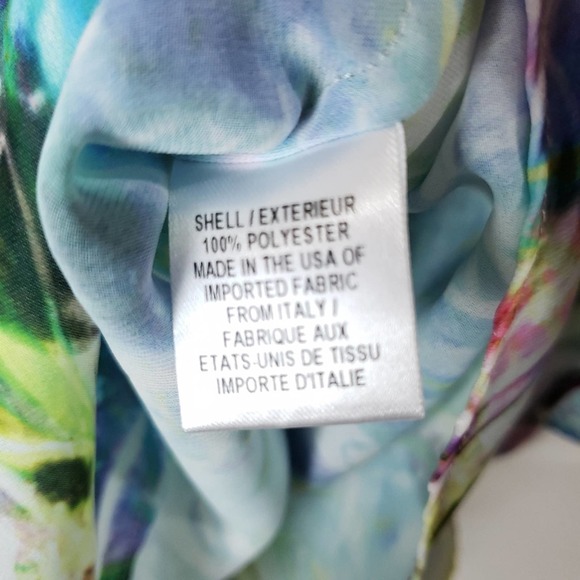 NWT Milly Watercolor Bat Wing Top Size 6 Scoop Neck Retail $275 - Picture 8 of 10